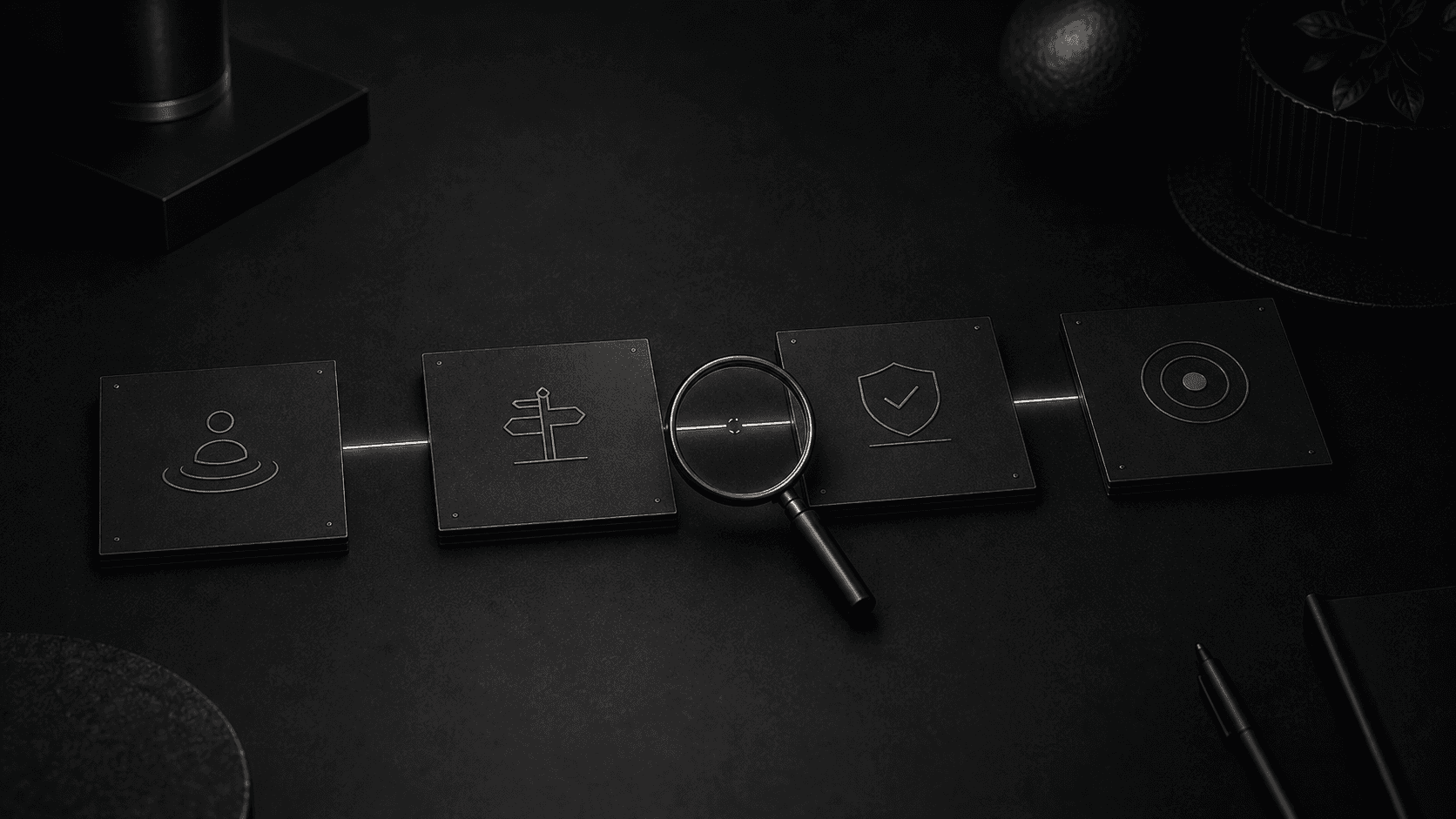 Monochrome editorial illustration for website design for small businesses in the uk: what to prioritise