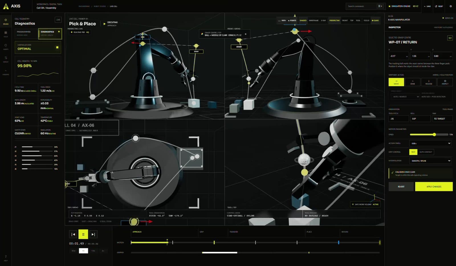 The Versatech connected workspace interface
